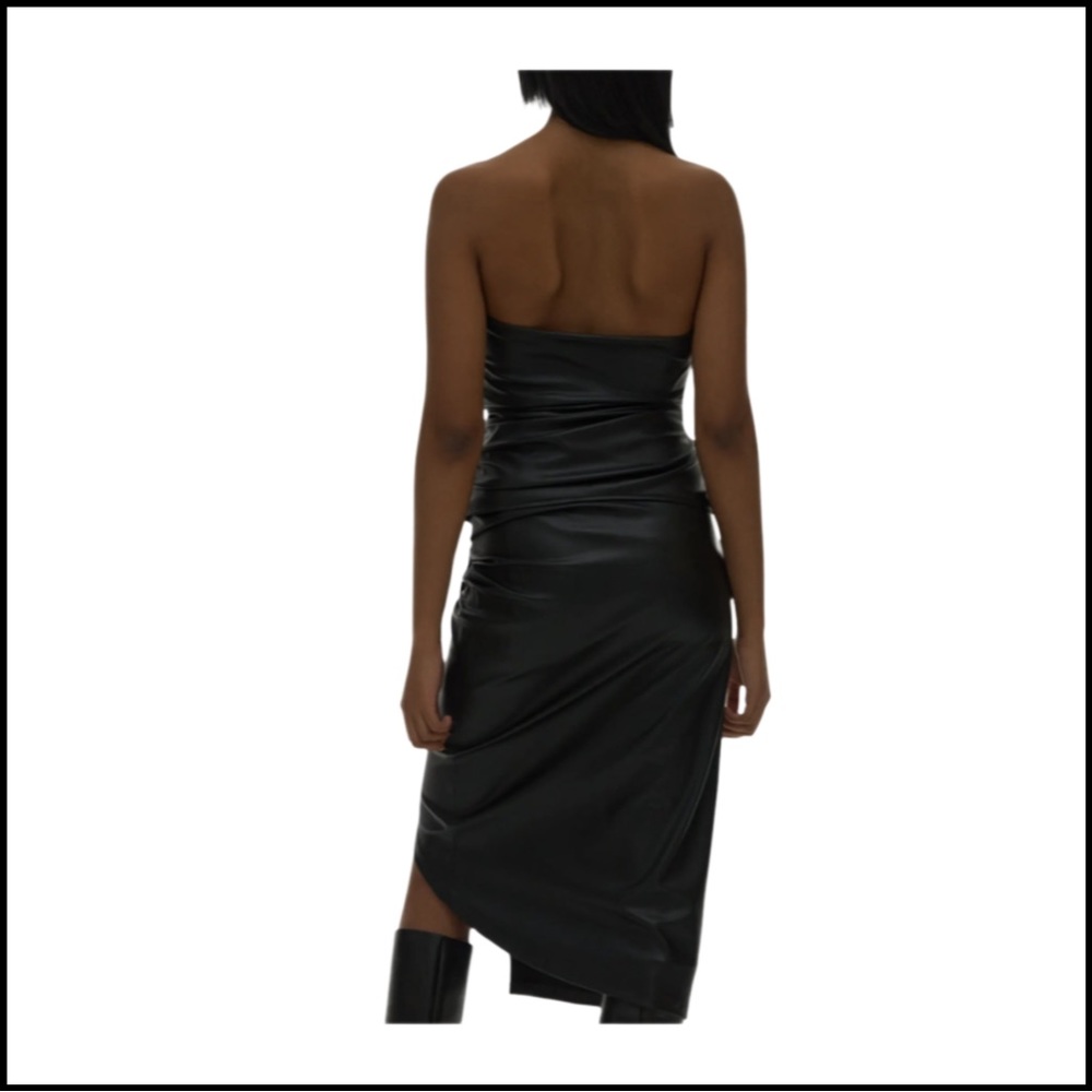 NWT YOUNG FABULOUS & BROKE BLACK STRAPLESS RUCHED TOP Sz SMALL - Picture 6 of 8